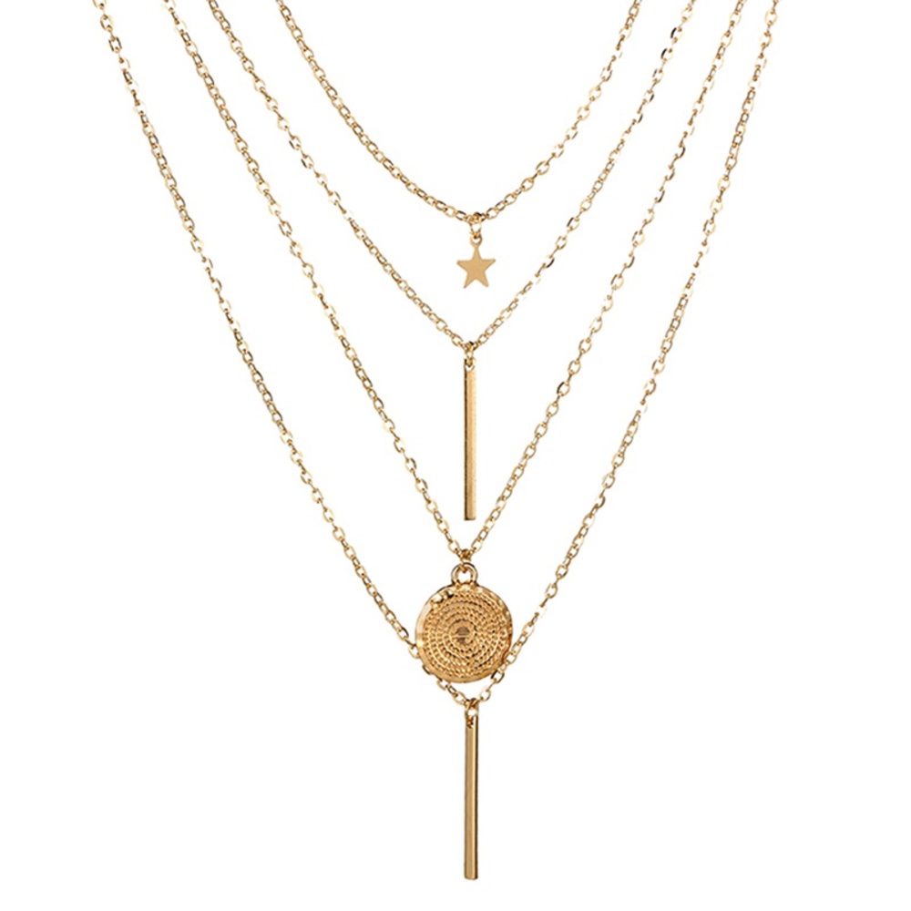 3 for $25⚡️multilayer star bar coin necklace - Picture 3 of 8